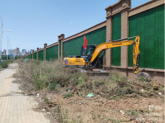 提升客運樞紐區(qū)域環(huán)境專項清理道路兩側(cè)雜草垃圾